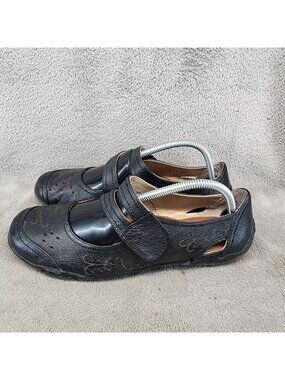 Ros Hommerson Shoes Womens Size 10 Chelsea Black Leather Mary Janes *Read*